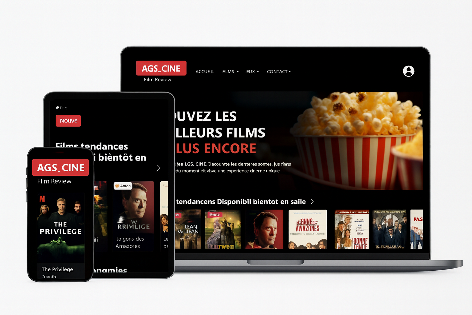Mockup du site AGS_CINE